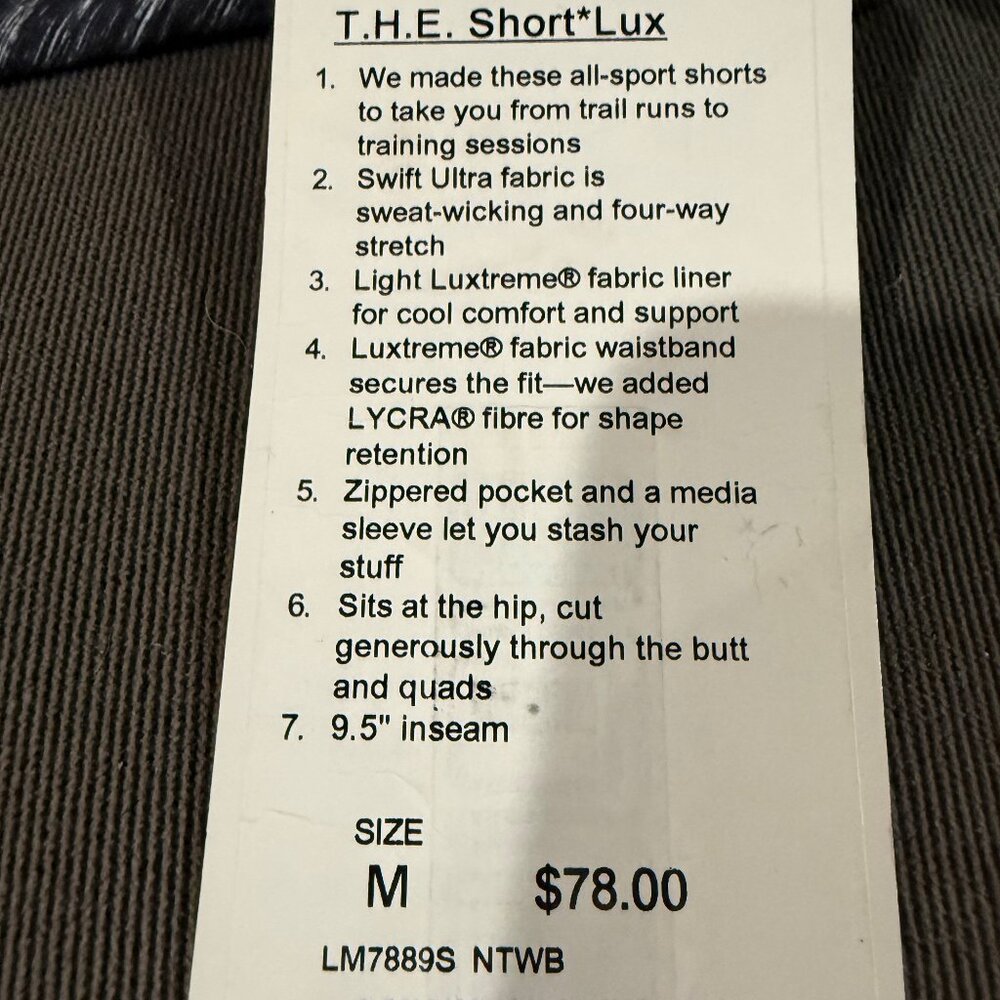 Lululemon T.H.E. Short Lux - Picture 4 of 4